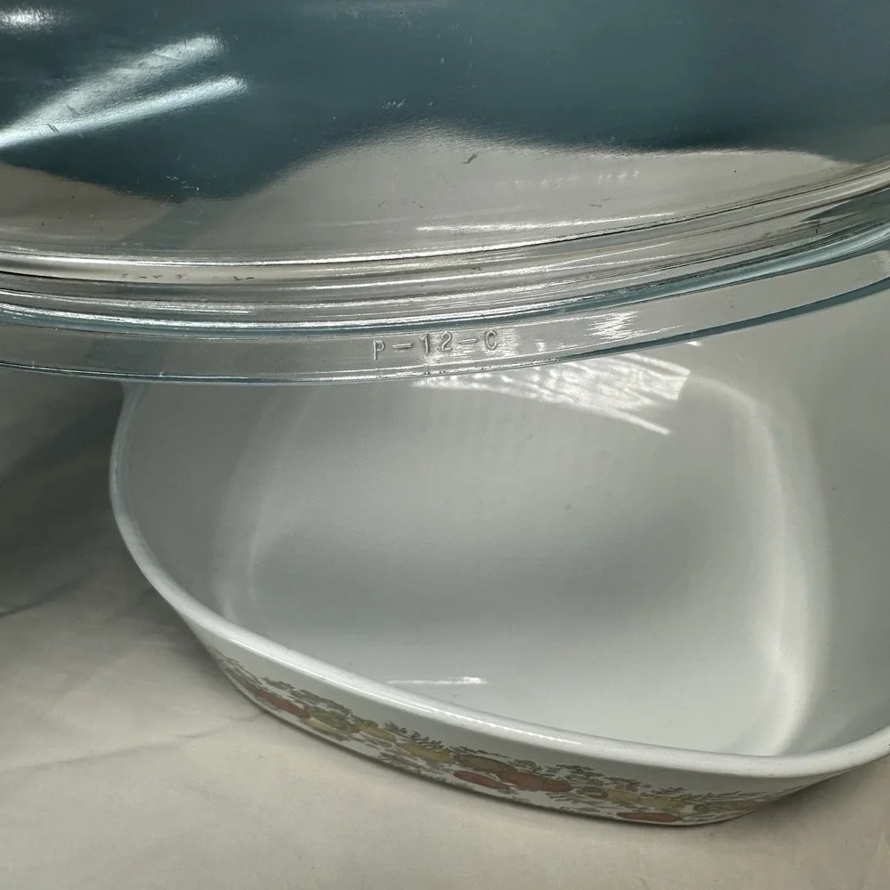Vintage Corning Ware Spice of Life 4 Quart Casserole Dish A-48-B Lid P-12-C